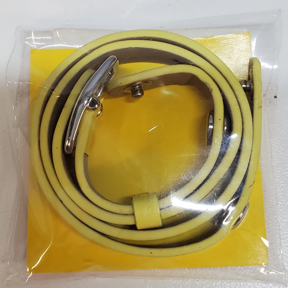 Origami Owl - Brand New Yellow Leather Wrap Bracelet 6 - 7 1/4"